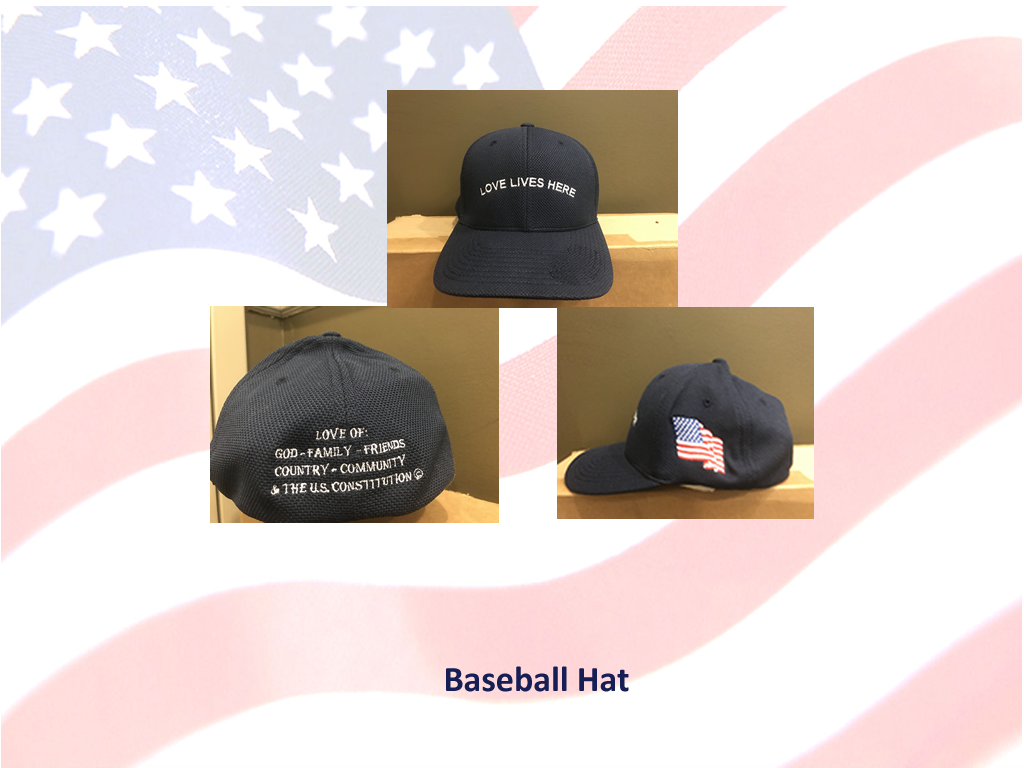Love Lives Here In The USA - Show your love of US with this Baseball Hat